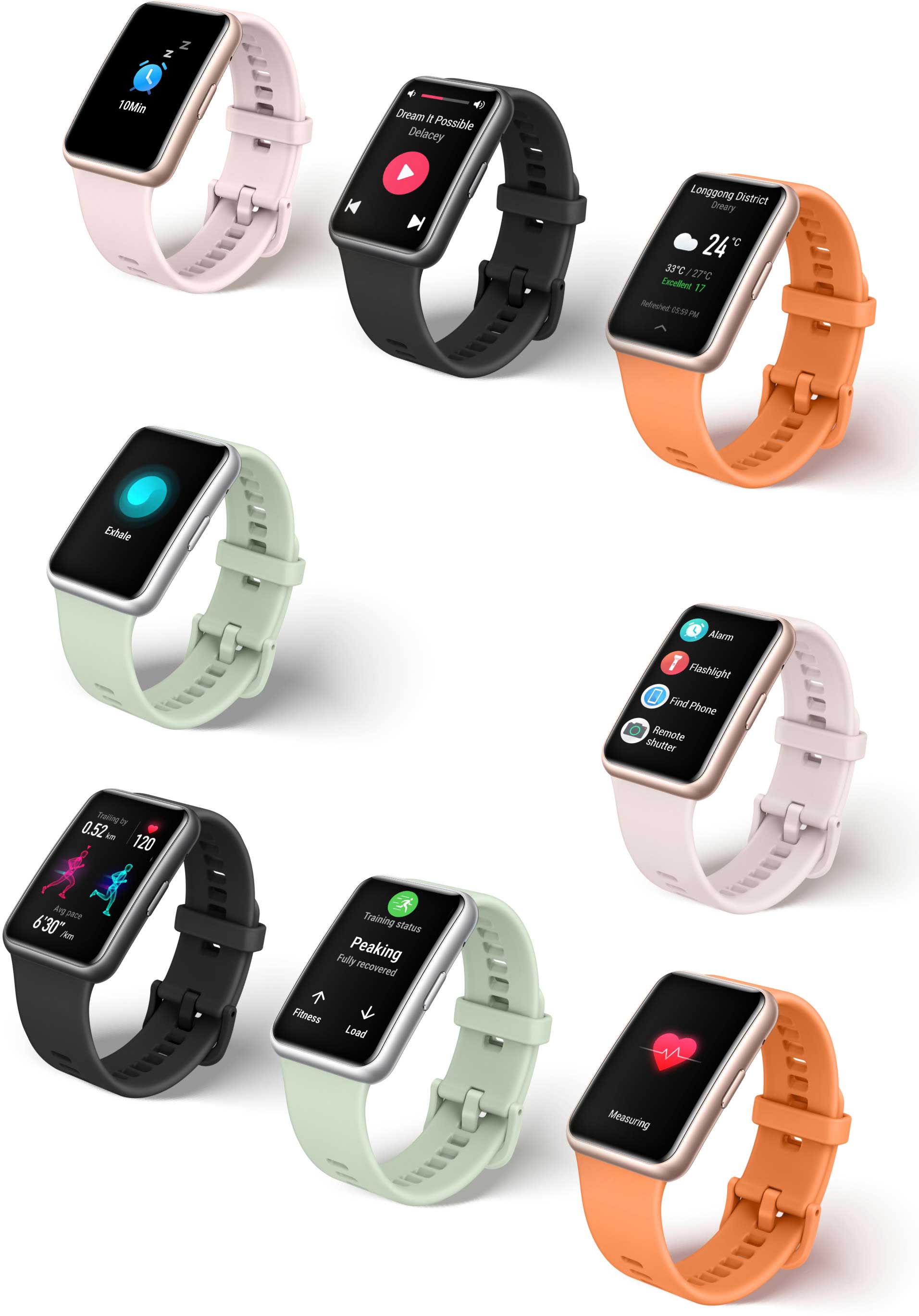 huawei watch fit sakura pink smartwatch